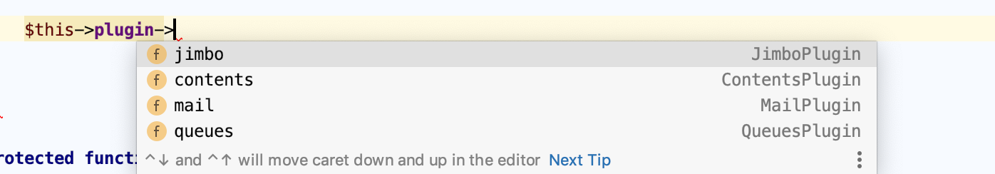 PHPStorm Autocomplete