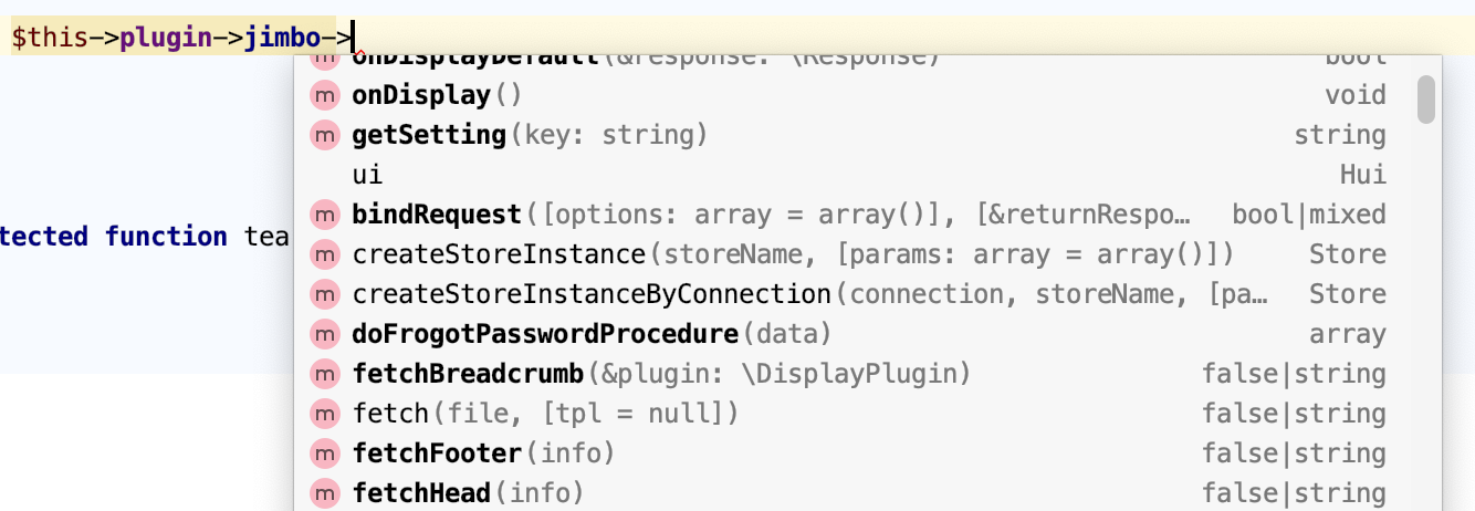 PHPStorm Autocomplete
