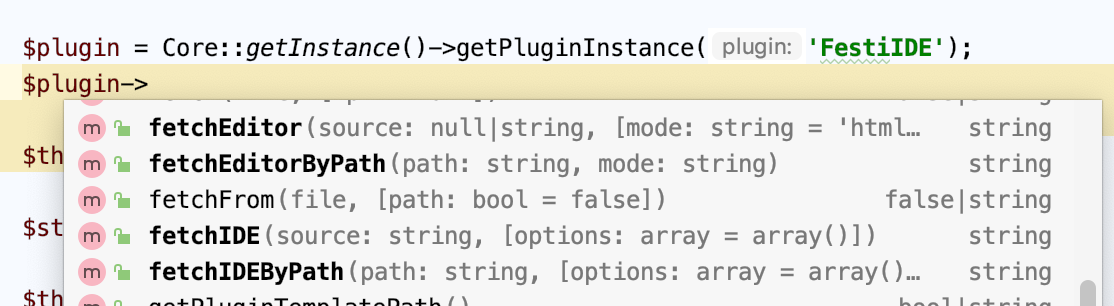 PHPStorm Autocomplete